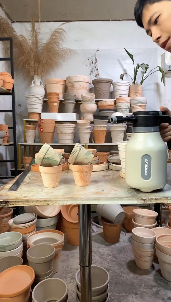 8*8陶盆双色组合 4盆无托