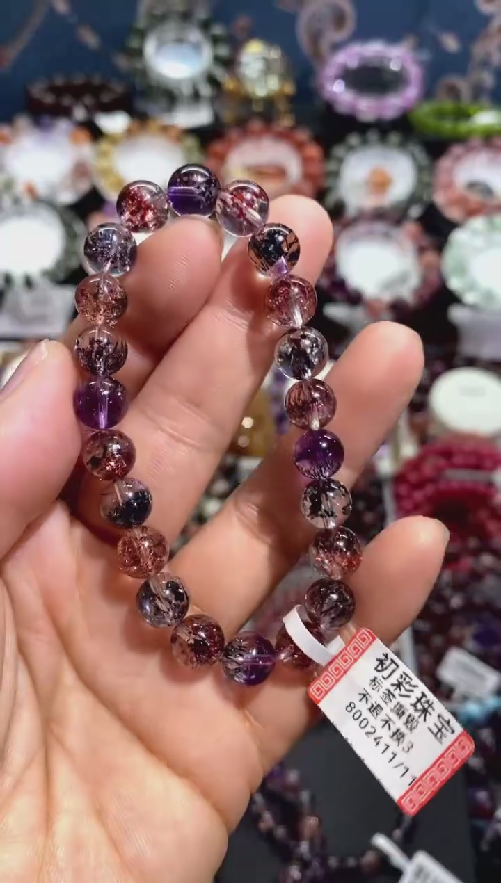 【闪购商品】水晶手串未镶嵌老矿毒液超七8+