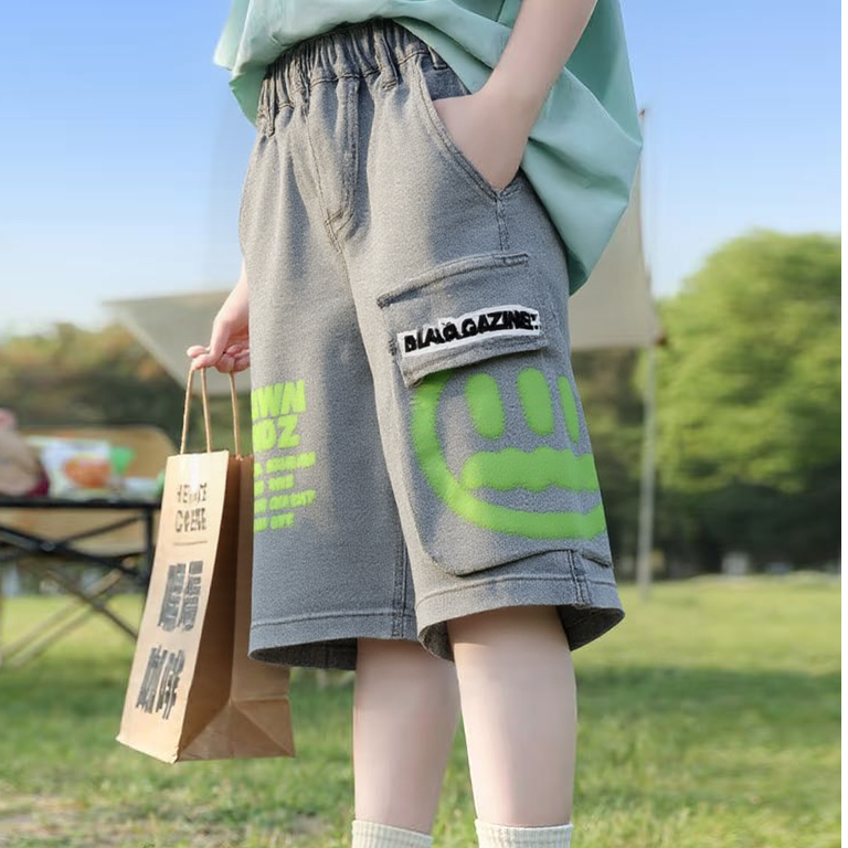 13134高端专享夏款牛仔短裤浅蓝色（斯)