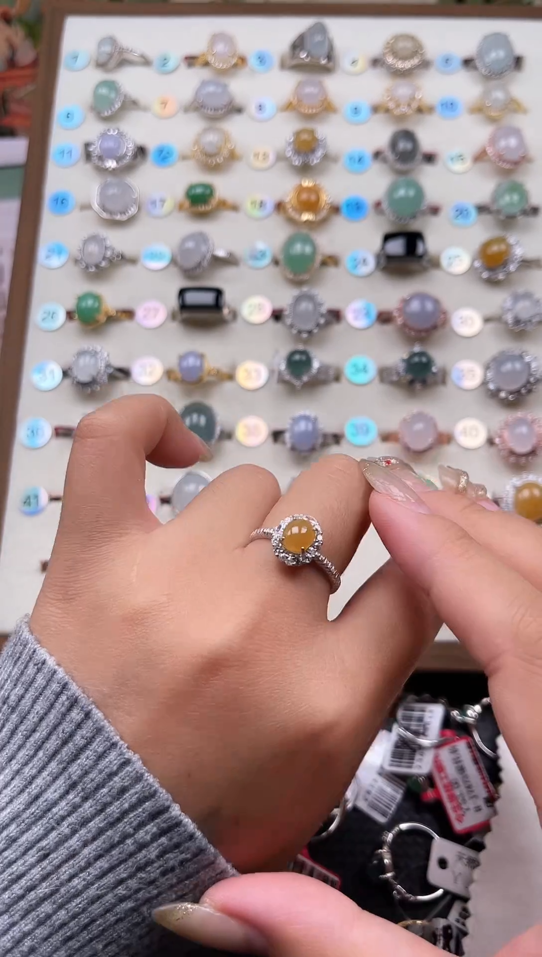 【闪购商品】翡翠戒指银S925镶嵌天然A货翡翠戒指