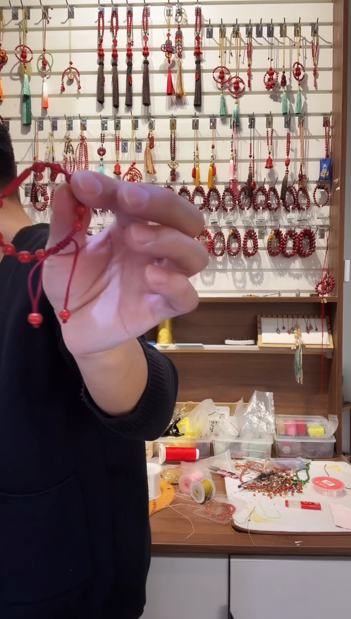 天然辰砂金榜题名手链 80斤以内带