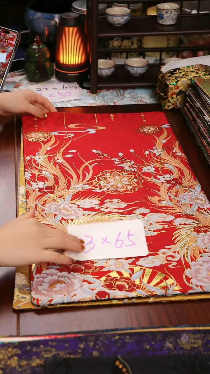 【凤凰红双面】中国风干泡织锦茶席33*65