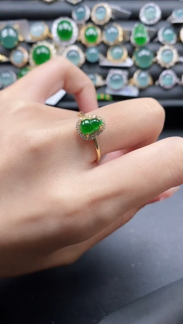 【闪购商品】翡翠戒指银S925镶嵌1111