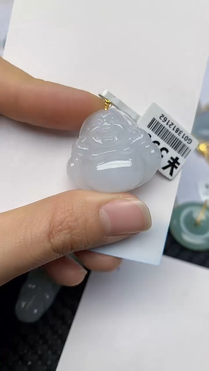 【闪购商品】翡翠颈饰18K金镶嵌天然翡翠a货