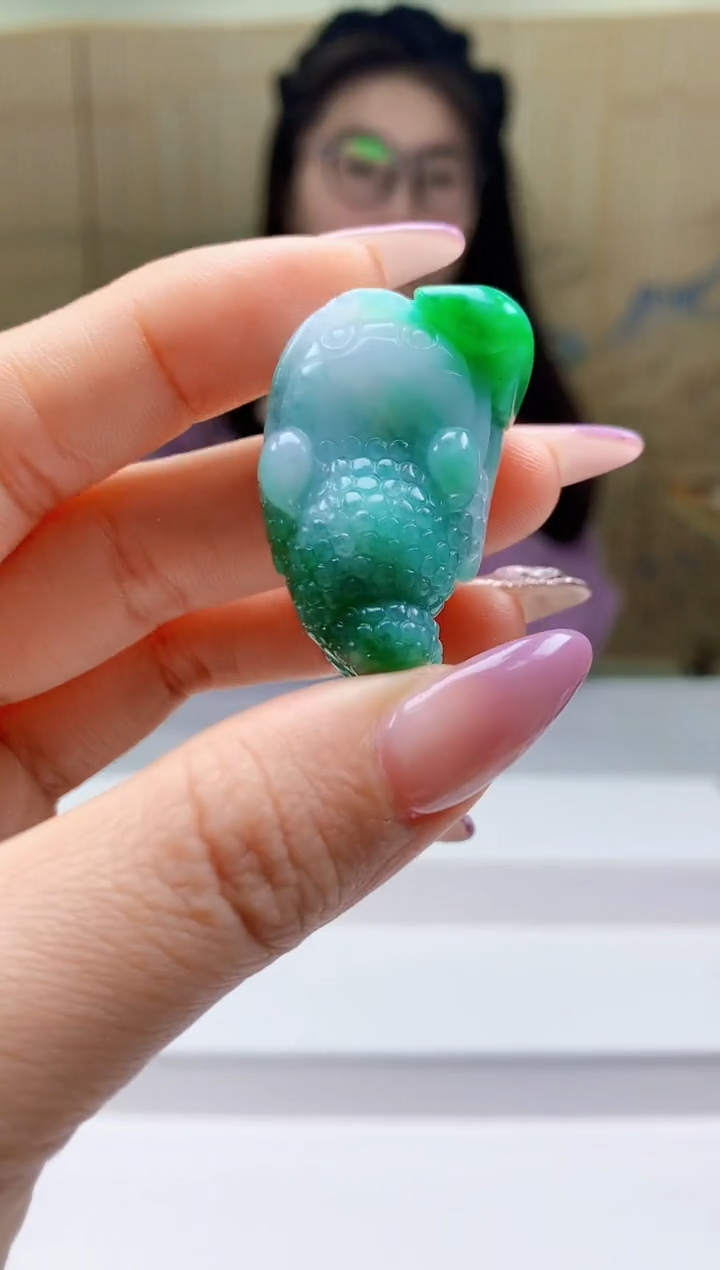 【闪购商品】定制翡翠未镶嵌5156ty-毛货挂件61