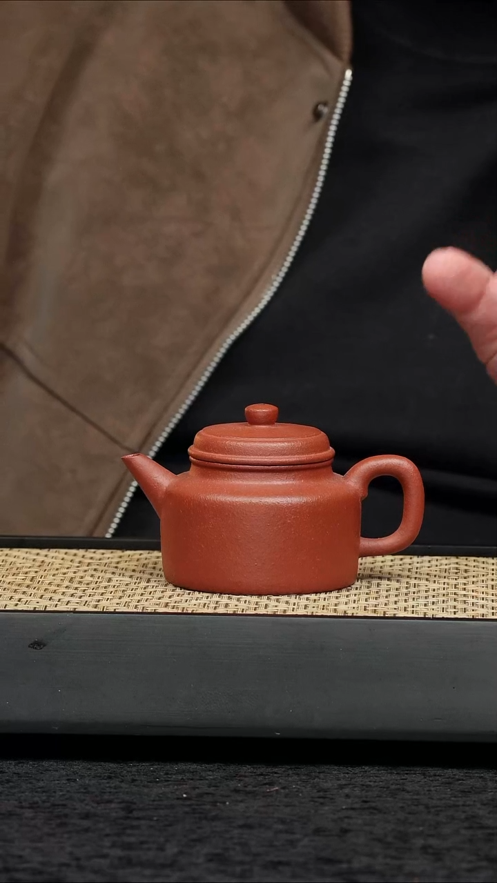 茶壶紫砂五堂 剑流德钟-粗砂朱泥