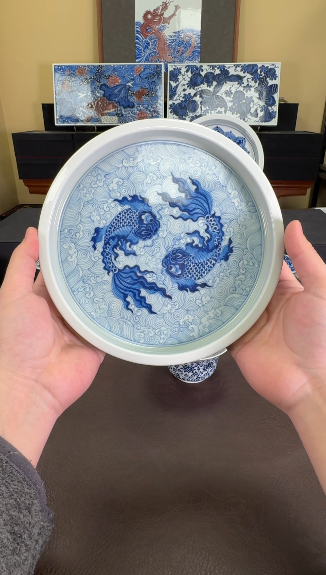 【闪购商品】羿器窑海水鲲纹壶承