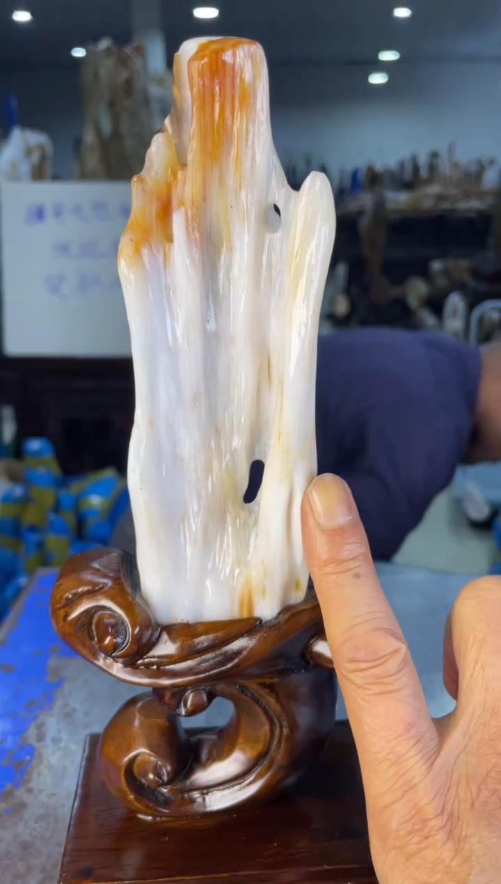 未镶嵌摆件硅化玉6