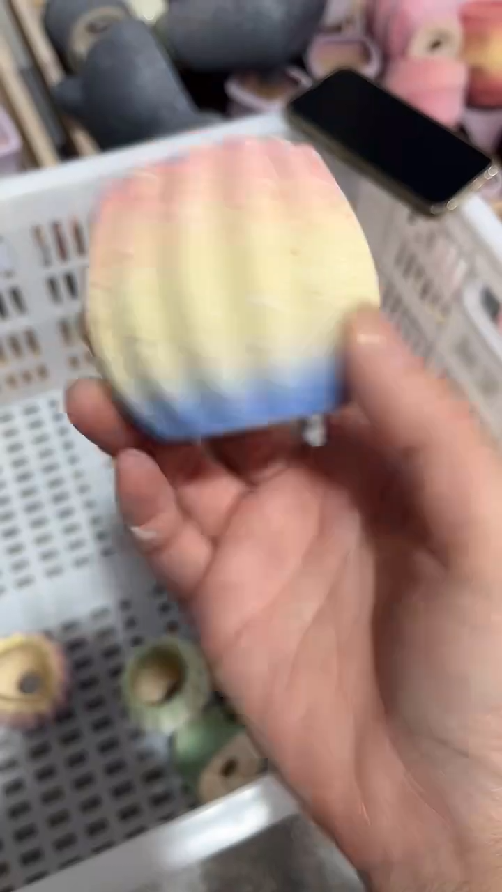 麦饭石粗陶多肉花盆4*5