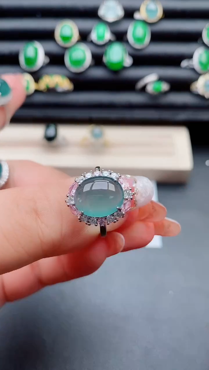 【闪购商品】翡翠戒指银S925镶嵌321321