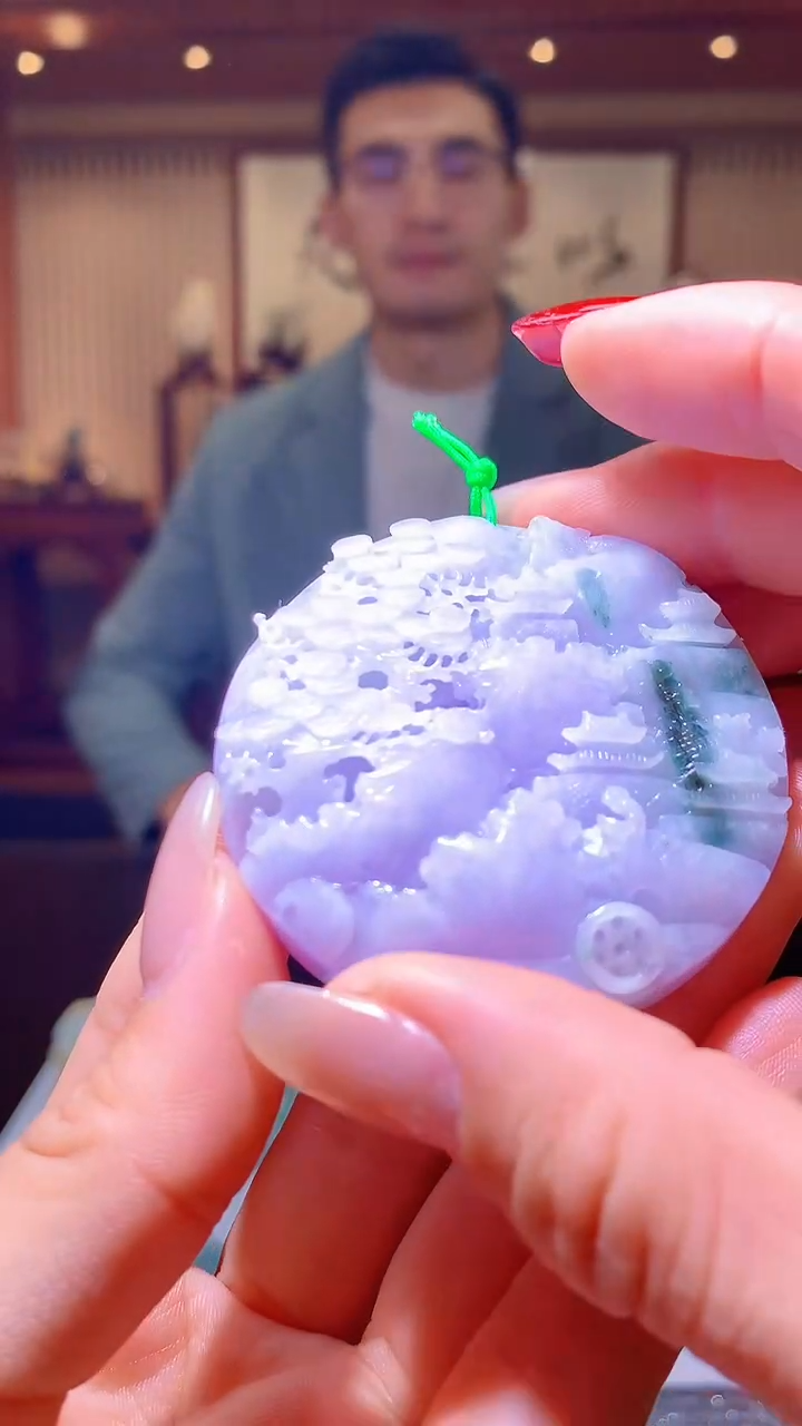 【闪购商品】定制翡翠未镶嵌1085hm-毛货挂件