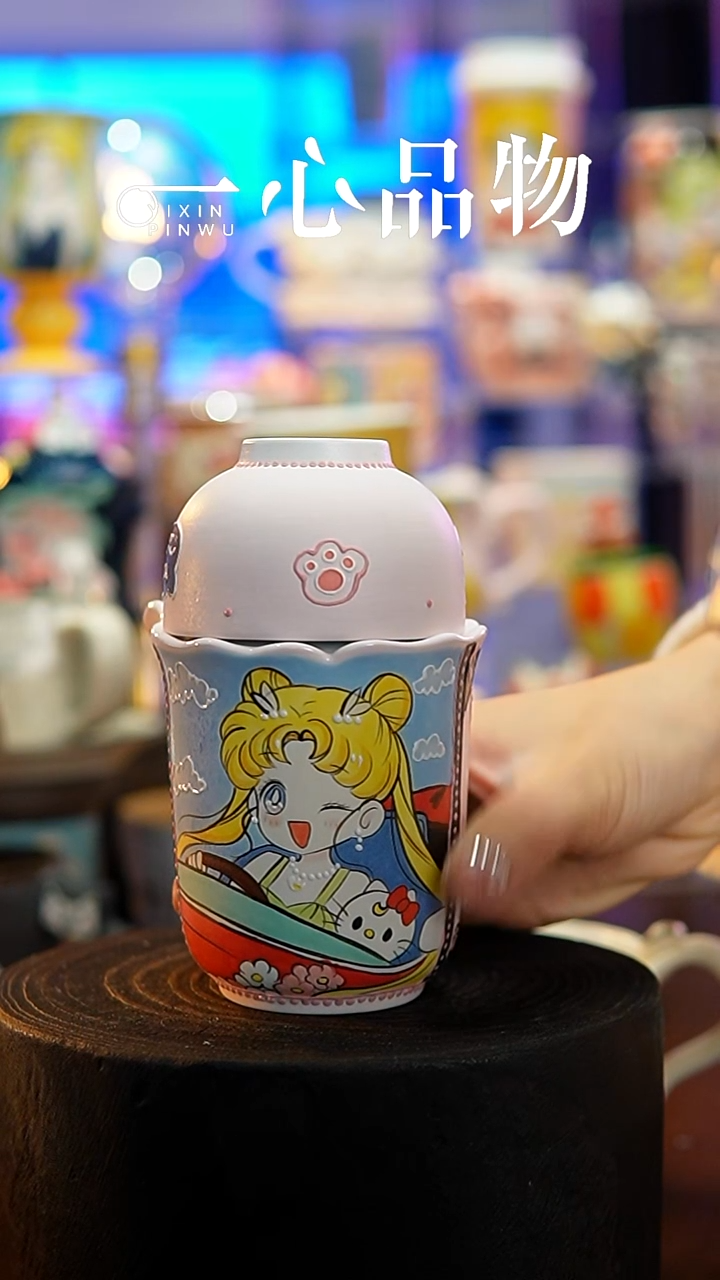 杯子瓷A388景德镇手工手绘杯子摆件