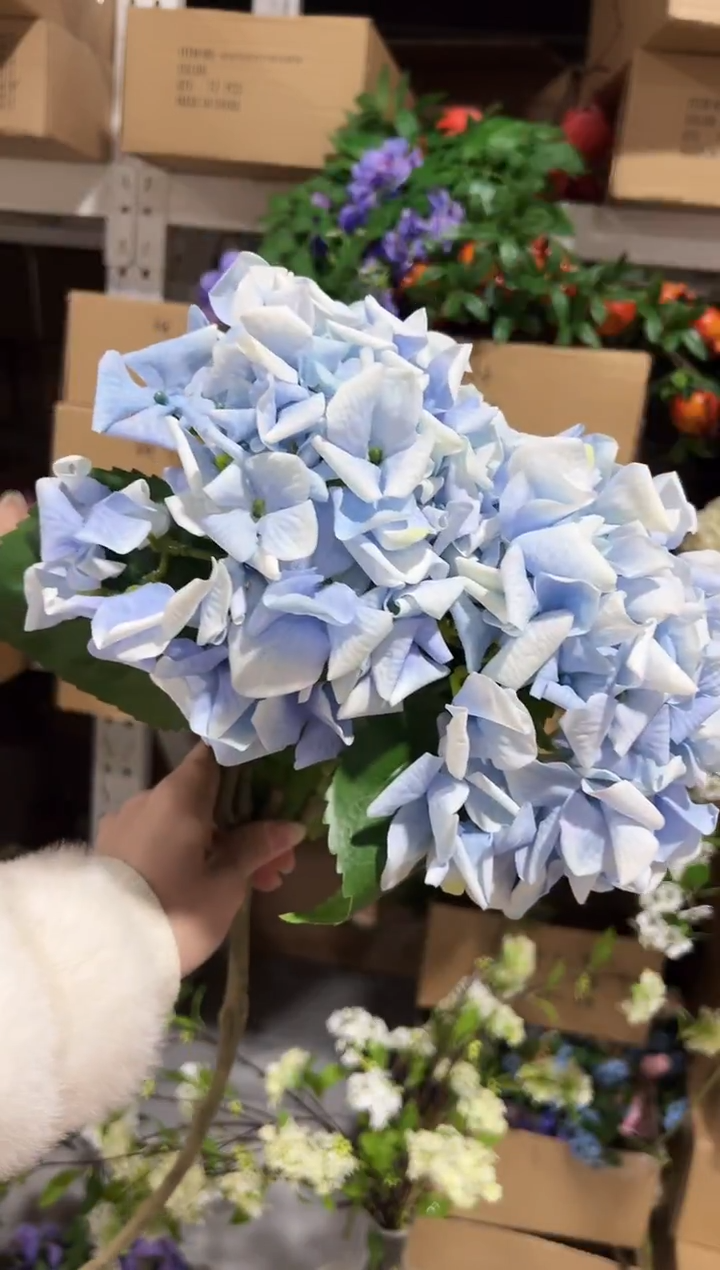 2枝蓝色手感保湿绣球