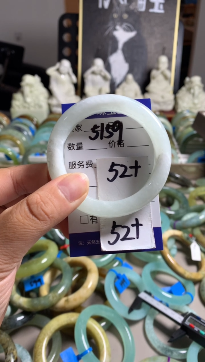 蛇纹石玉未镶嵌手镯5159