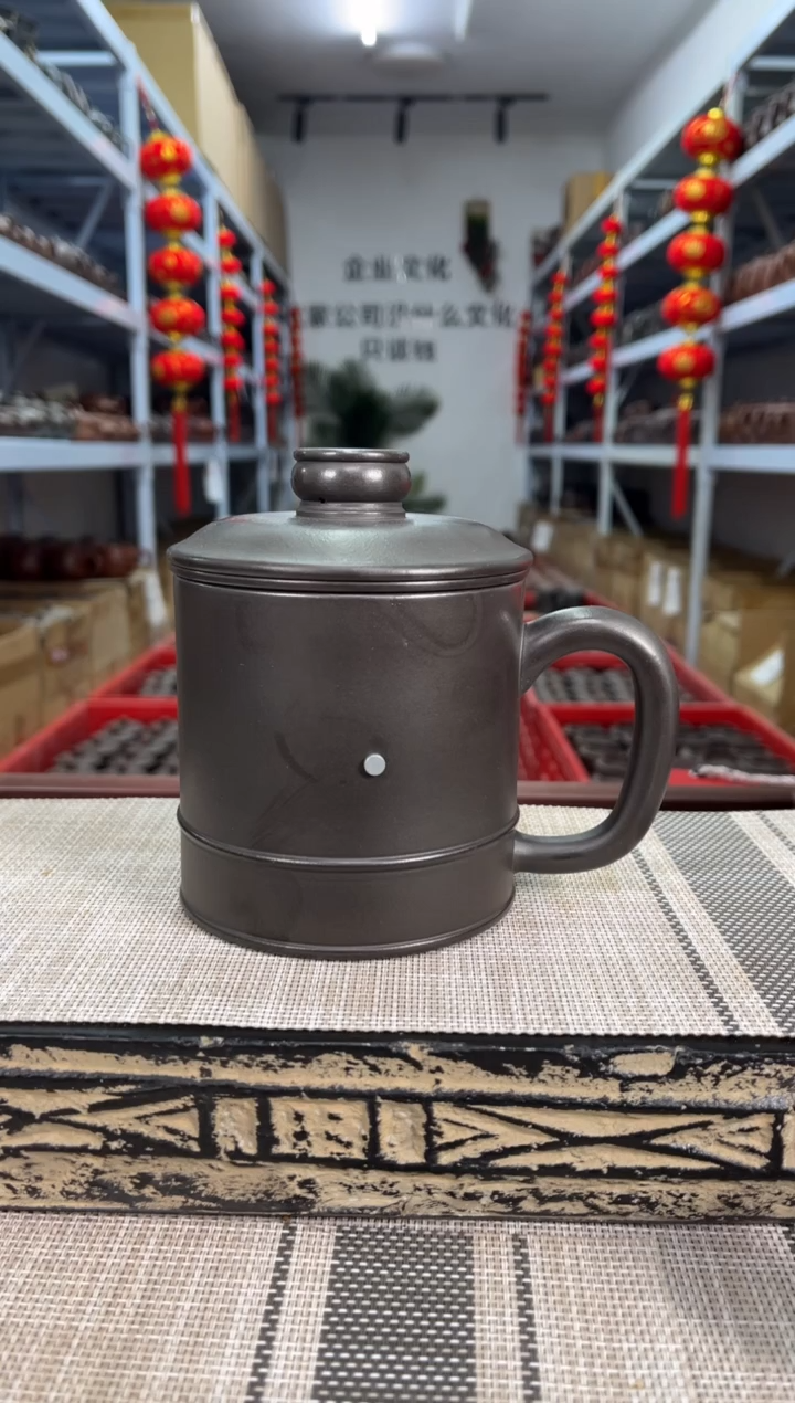 【闪购商品】紫砂茶杯黑石黄君德光杯三件套