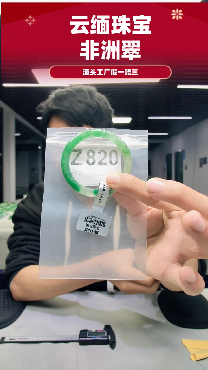 未镶嵌手镯石英质玉（非洲翠）53圈口Z820