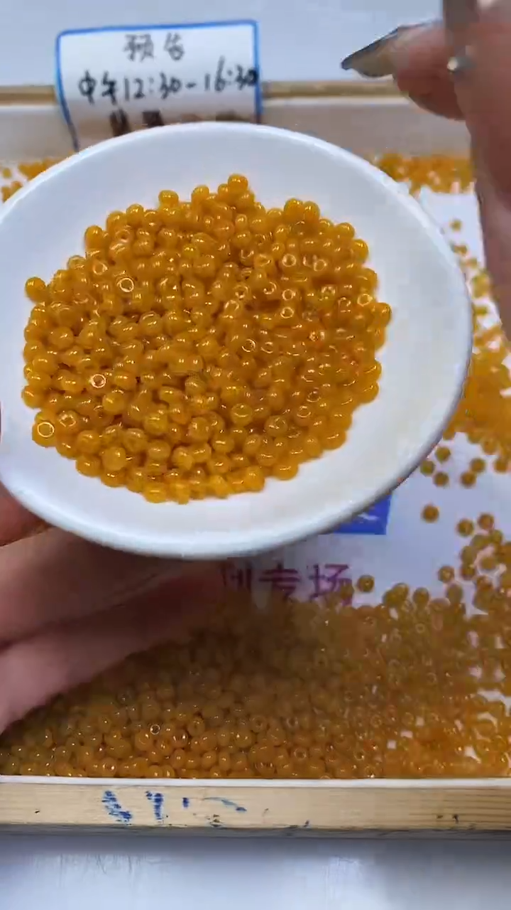 未镶嵌散珠玛瑙/玉髓E53 鸡油黄玛瑙算盘2*4mm100个8元