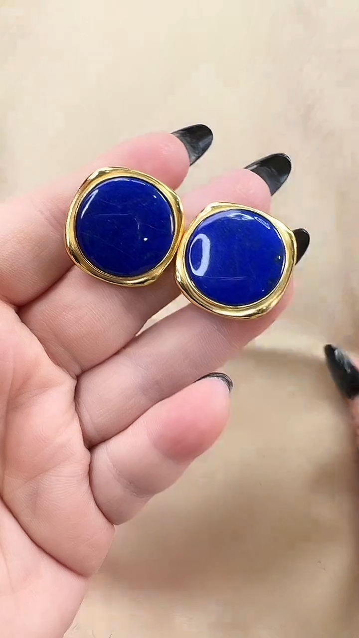 未镶嵌青金石颈饰耳环
