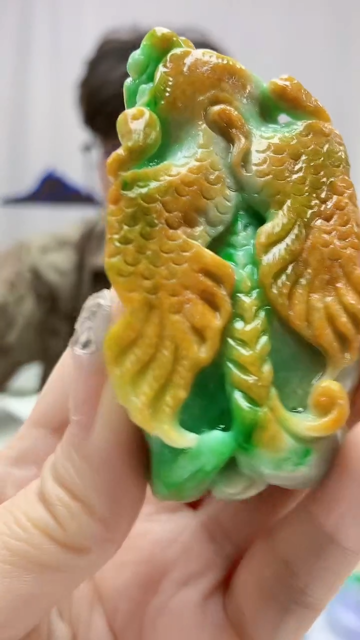 定制翡翠未镶嵌4688DD-毛货挂件赠珠链124