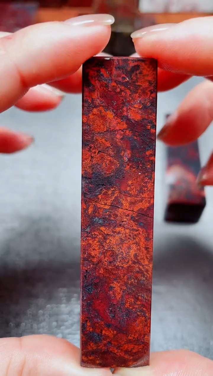 玉桂林鸡血玉素章--3