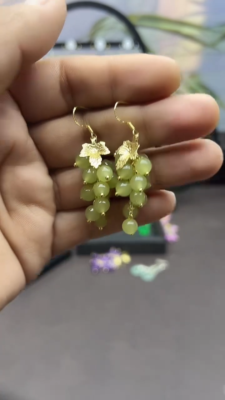 未镶嵌东陵石耳饰045