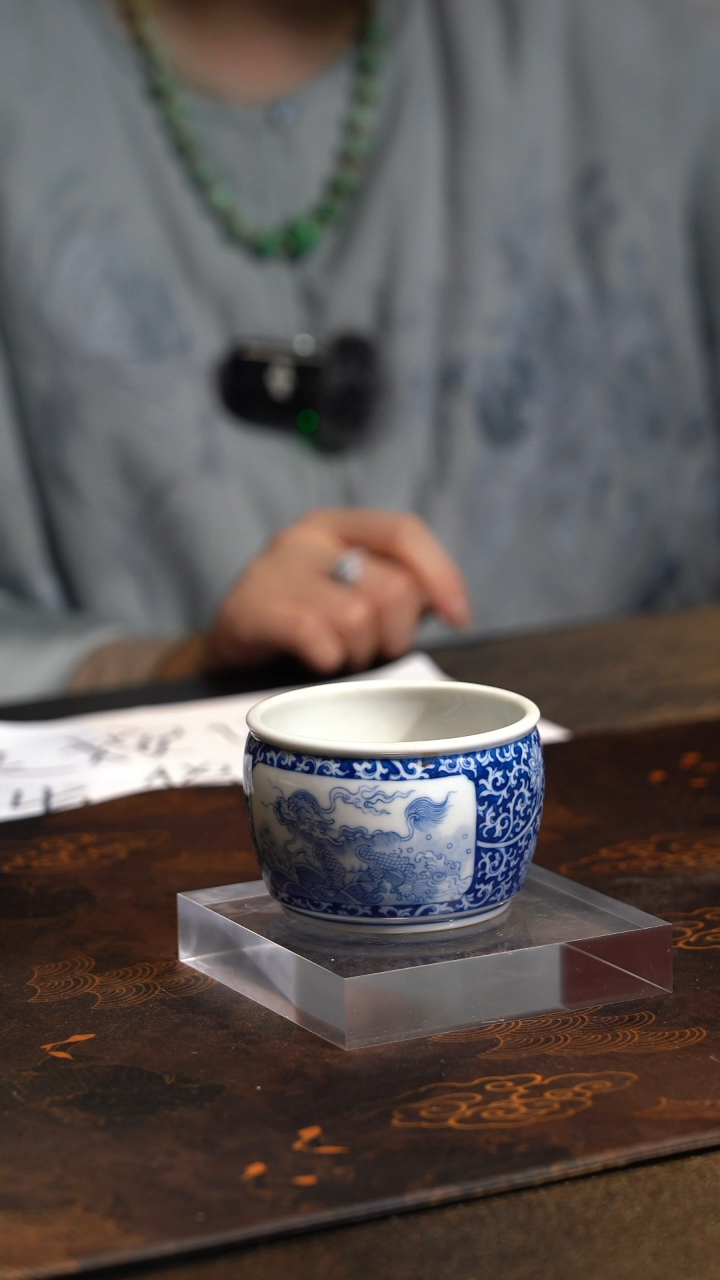 【闪购商品】J涂杏花窑斗彩福禄万代杯不看截图