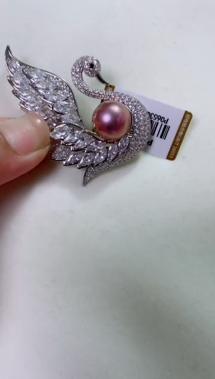 未镶嵌淡水珍珠LL珍珠胸针@@p0653