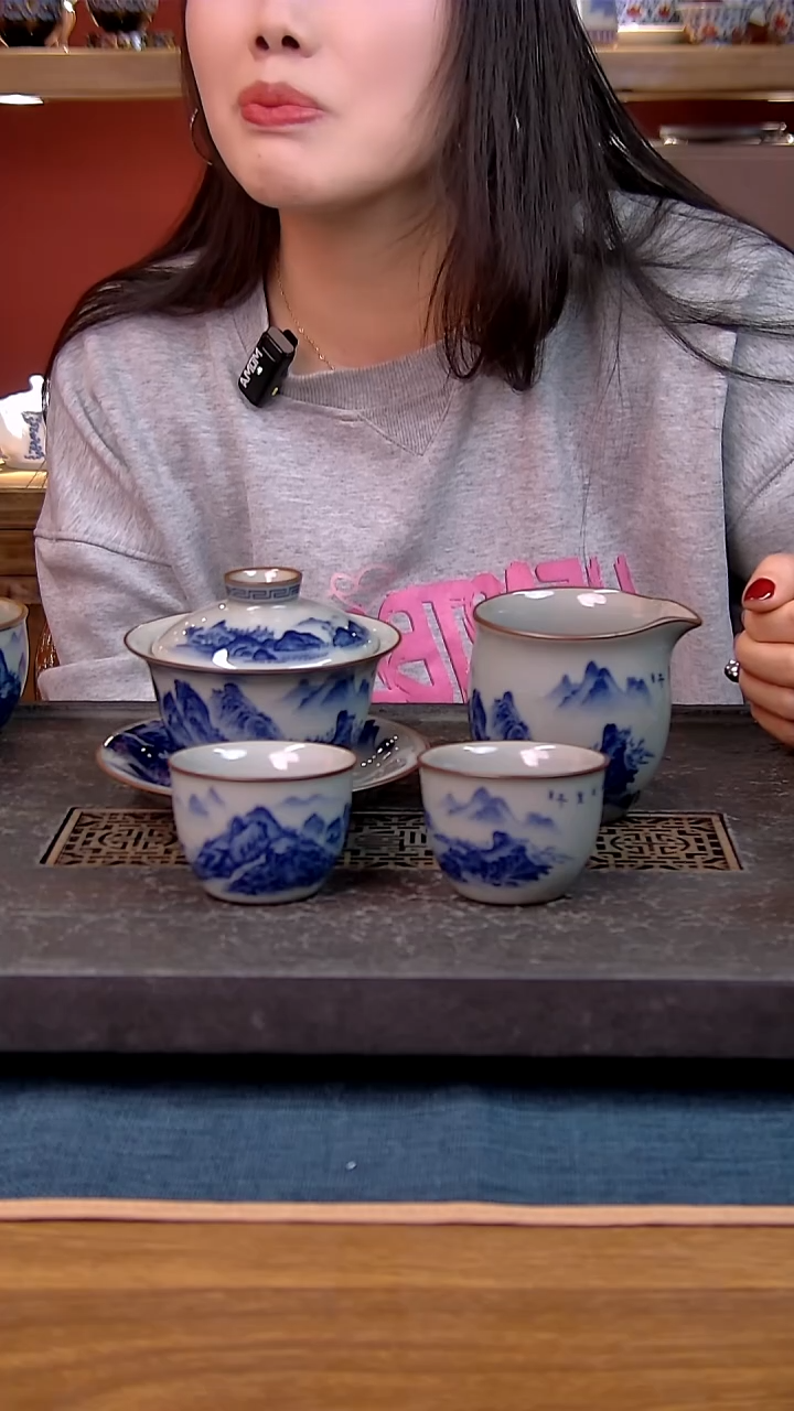 简装家用款4件套 老陶泥开片纹陶瓷茶具