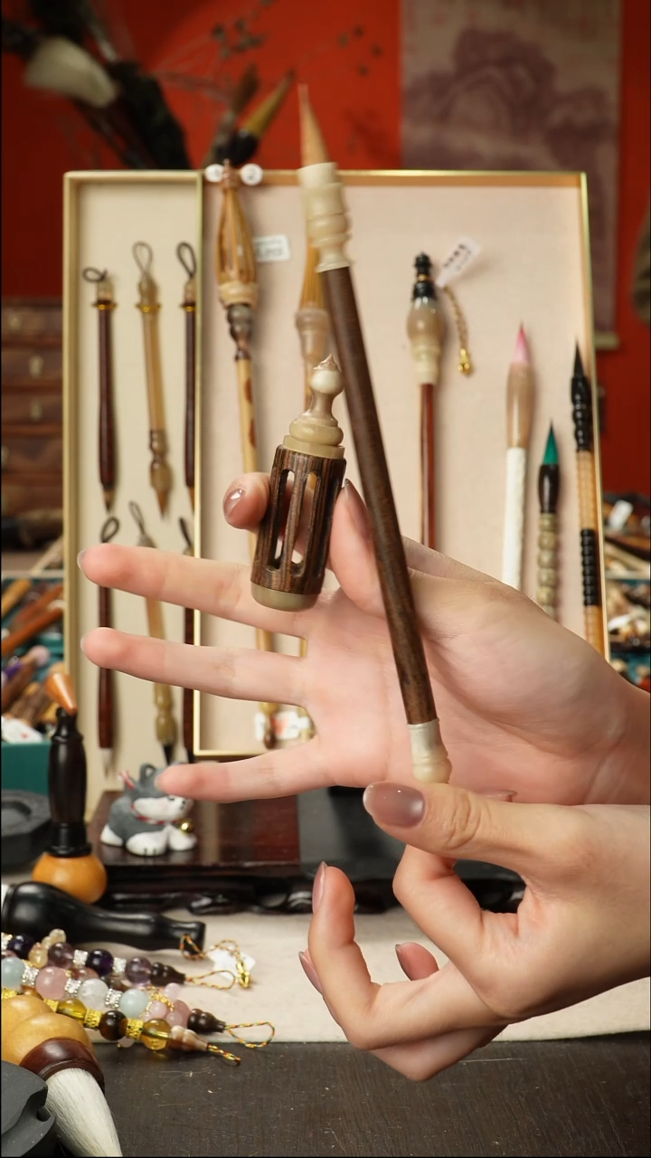 2号孤品高货毛笔链接 清水试笔 蘸墨不退