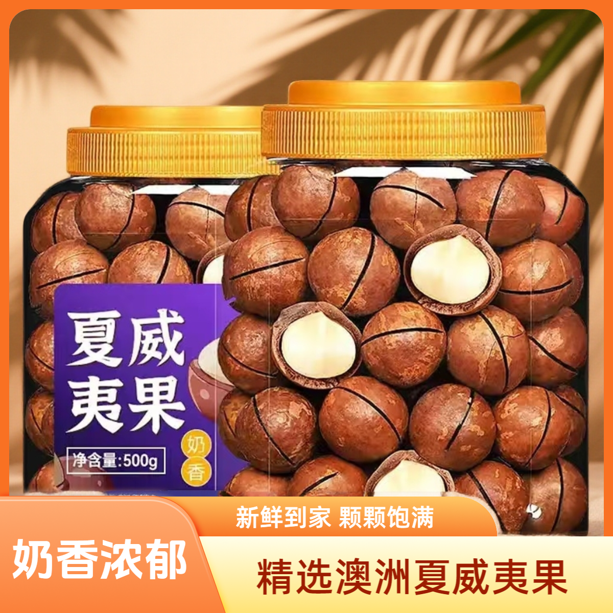  2025新货澳洲夏威夷果奶香味500g*1罐解馋小零食