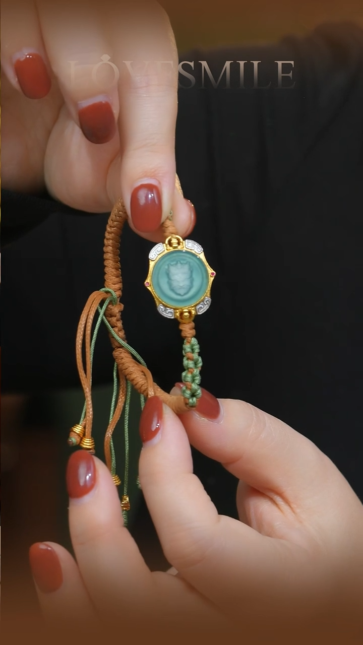 银S925镶嵌手链翡翠006