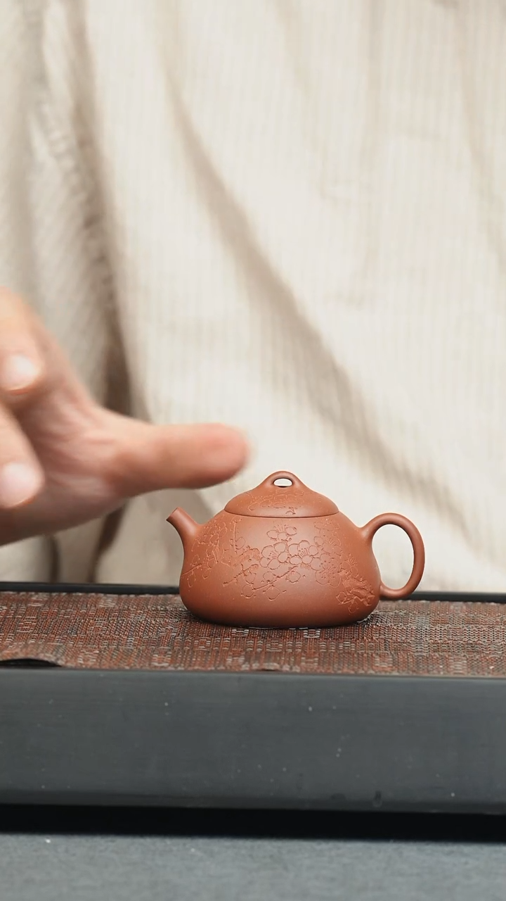 茶壶紫砂五堂 冬心权-空香沾手-小-红皮龙