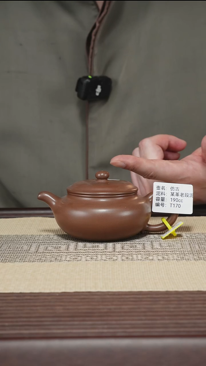 茶壶紫砂T170 某革泥 仿古 190cc