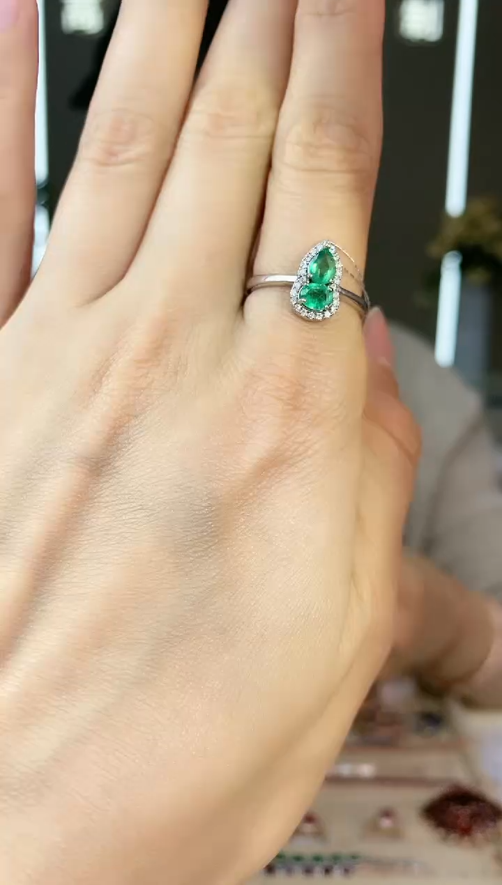 【闪购商品】祖母绿手饰银S925镶嵌手饰