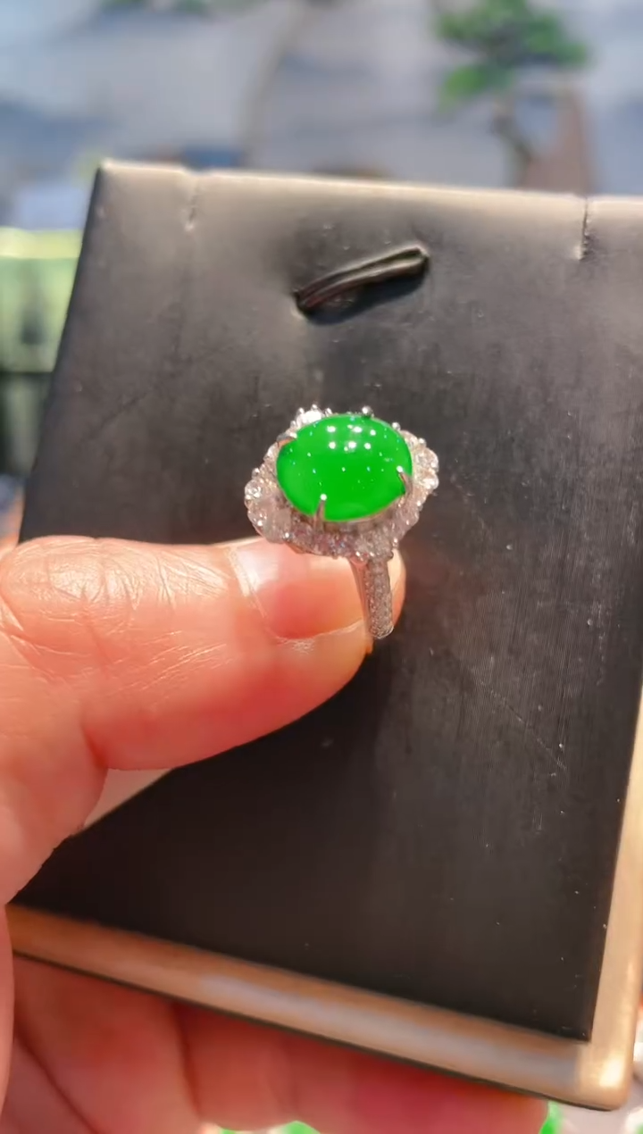 翡翠银S925镶嵌颈饰翡翠A4