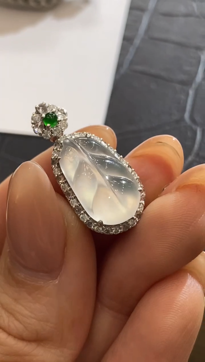 【闪购商品】翡翠颈饰18K金镶嵌收到货48小时鉴赏期（超时不退不换）