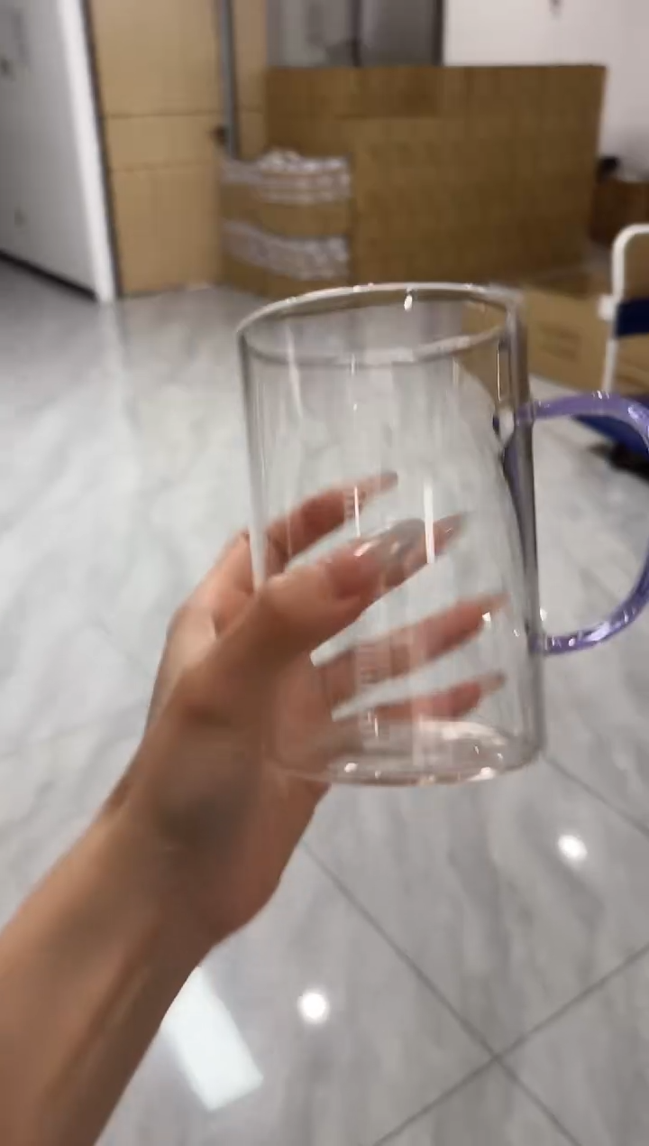 【闪购商品】@@玻璃量杯刻度杯浅紫色