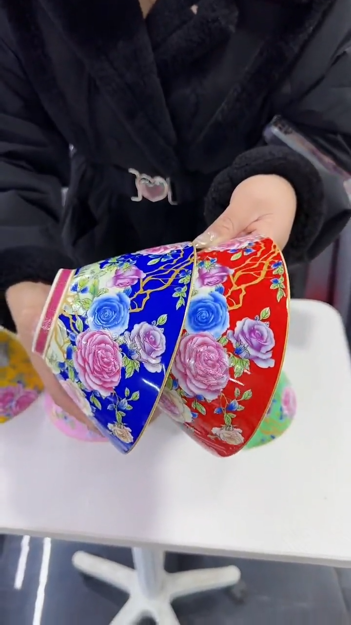 【闪购商品】瓷片斗笠碗6英寸面碗混色个