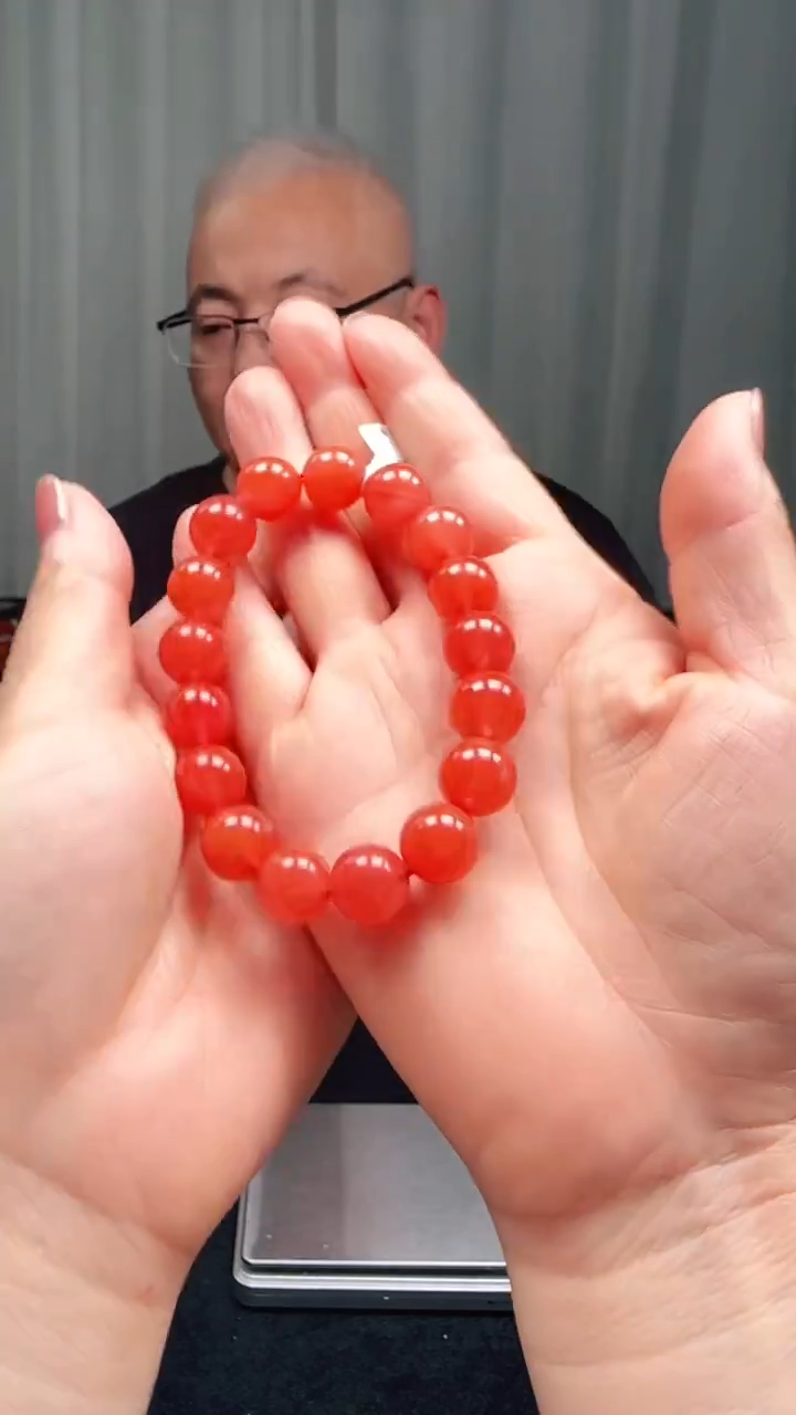 南红玛瑙多样性发一件未镶嵌12mm保山圆珠单圈 