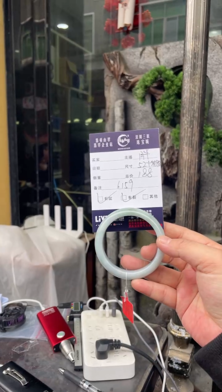 未镶嵌手镯翡翠W 52正圈 6159