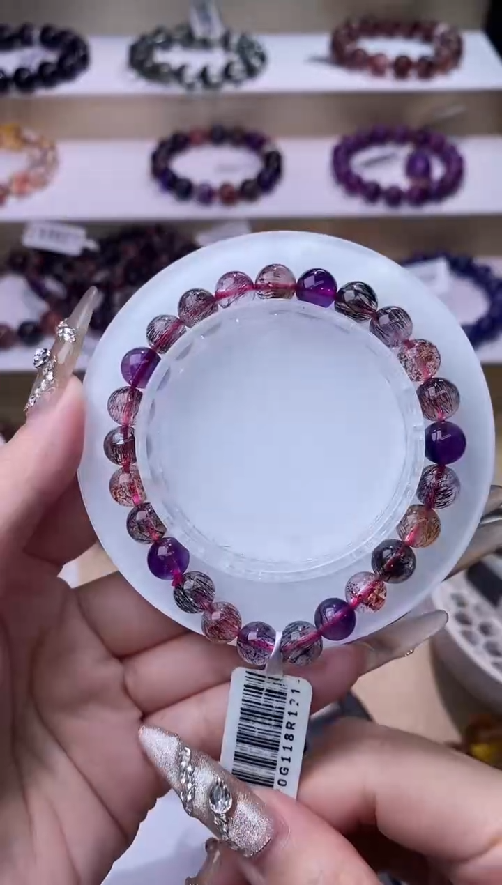 【闪购商品】水晶手链未镶嵌黑加仑超七单圈7m+