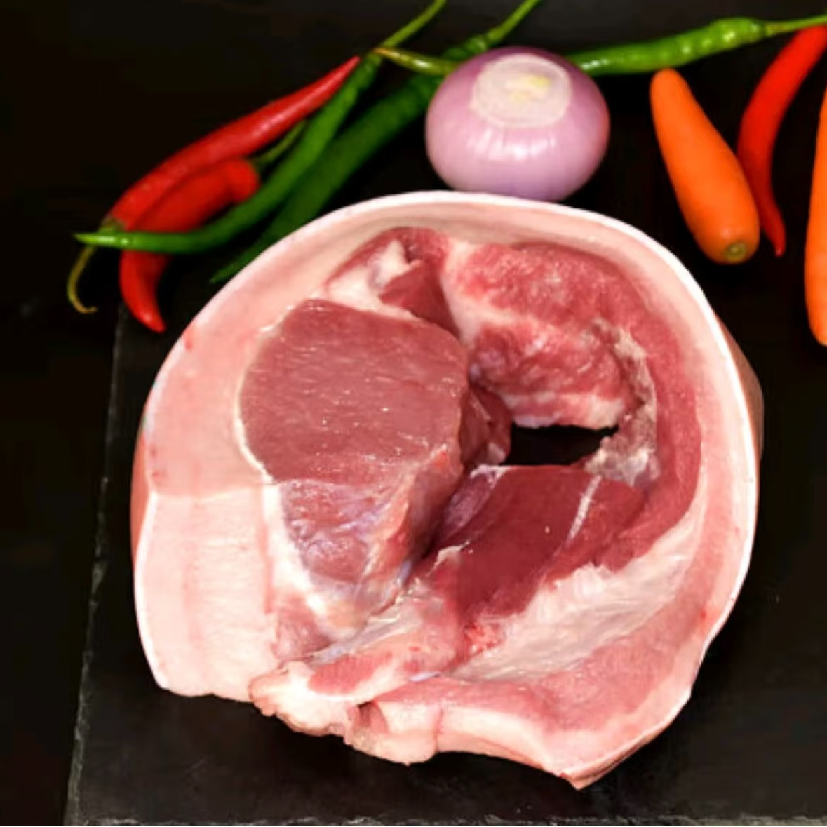 巢么沂蒙山黑猪土猪带皮前腿肉4斤 农家散养新鲜现杀美味