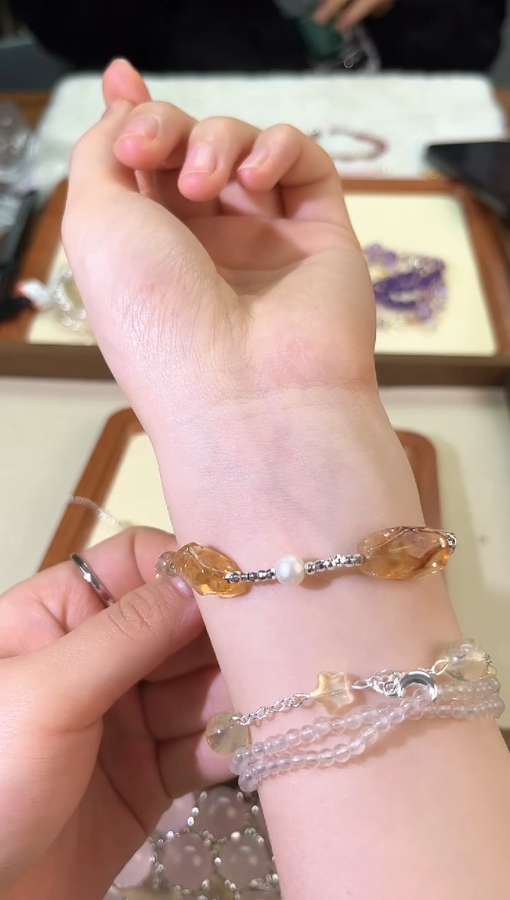 【闪购商品】水晶手链未镶嵌黄塔晶默认微瑕多样性发货