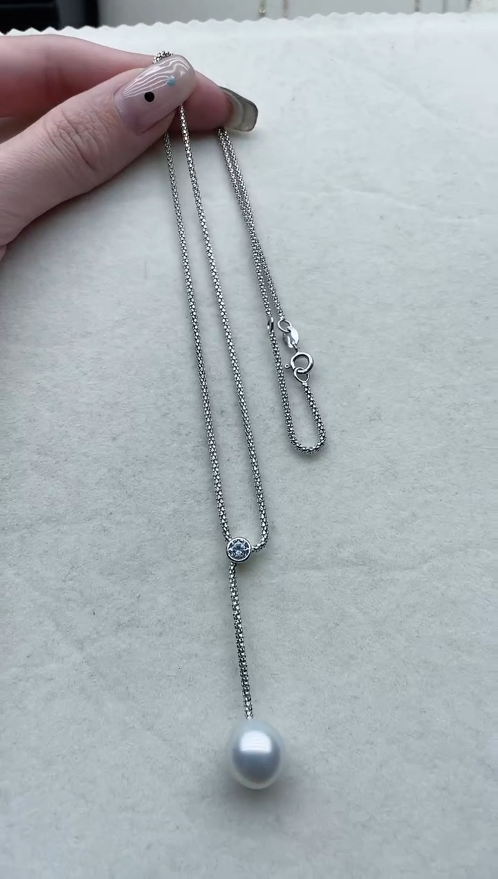 【闪购商品】海水珍珠套链银S925镶嵌Y85