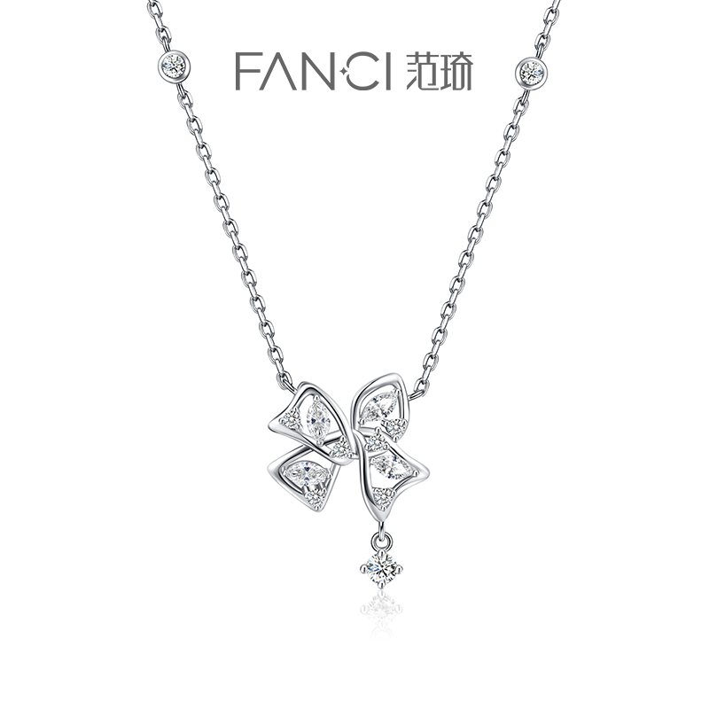 FANCI/范琦 坠链均925银 繁花项链轻奢白色简约百搭