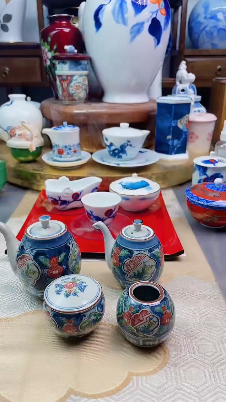 【闪购商品】盘肥前青花调味四件套