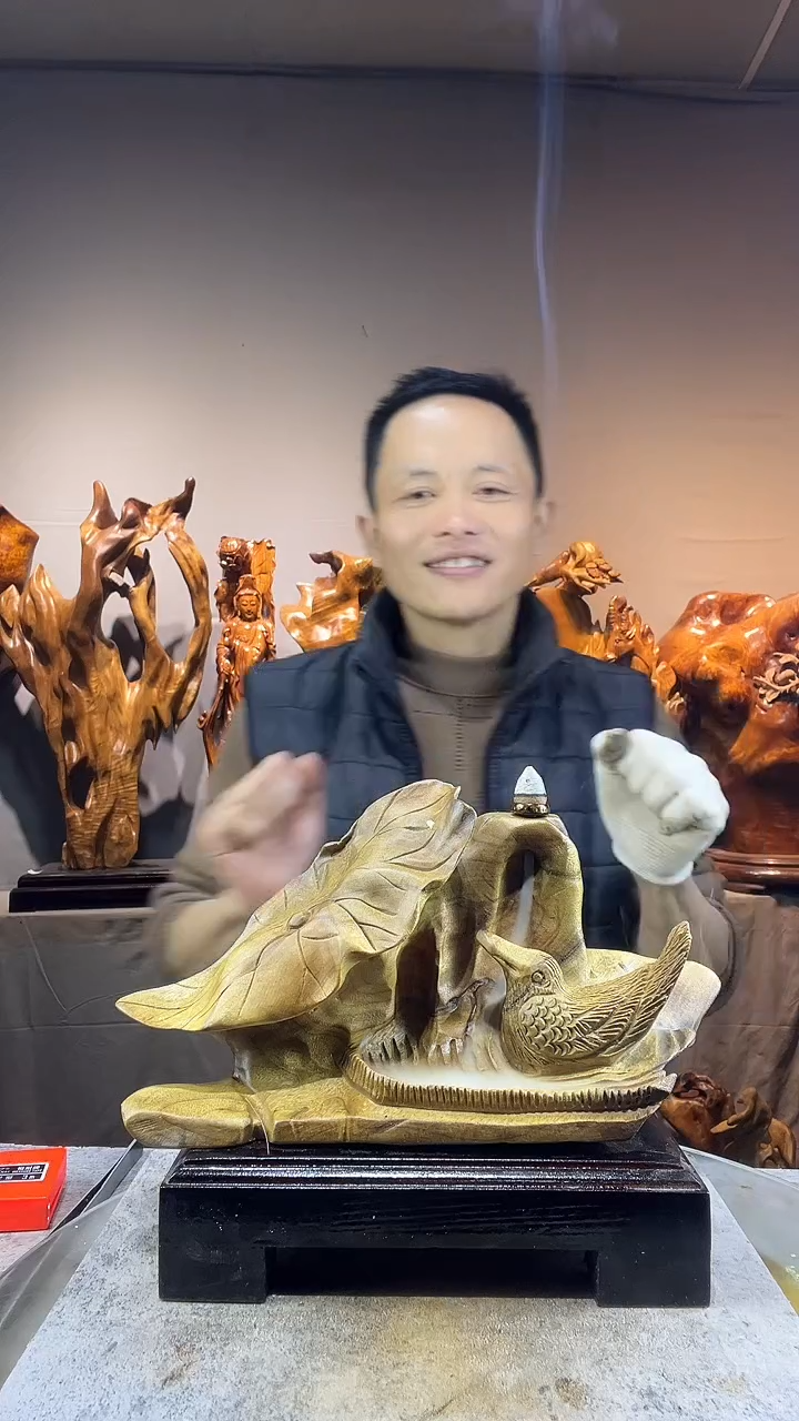 金丝楠叶*小叶桢楠随行摆件49