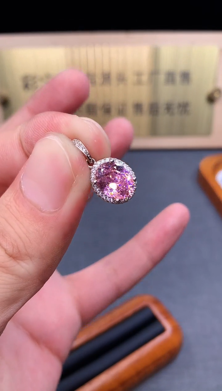 银S925镶嵌颈饰碧玺4532