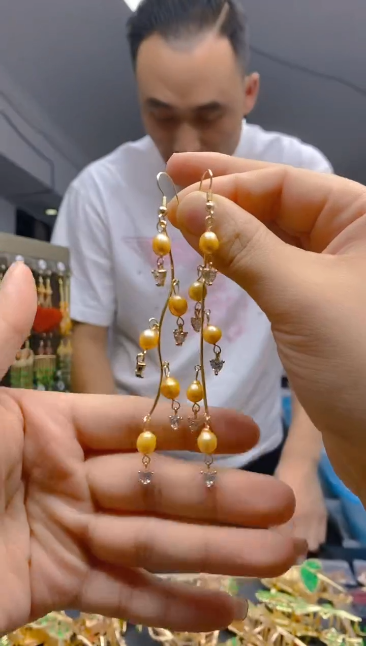 【闪购商品】淡水珍珠耳饰合金143珍珠饰品