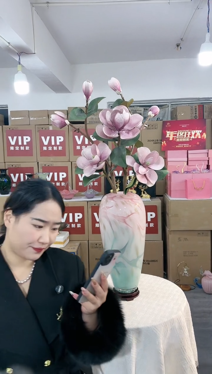 【闪购商品】琉璃静姐花器J-品41-瘦高